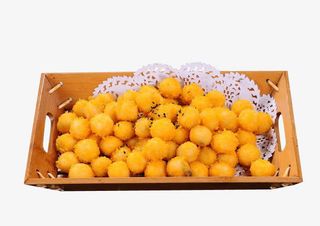 炸南瓜黑芝麻汤圆免抠