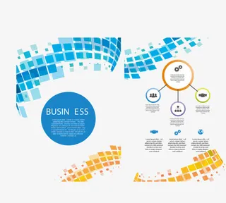 彩色方块封面免抠