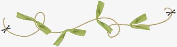 绿色绳索布结漂浮免抠