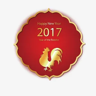 矢量金色鸡牌免抠