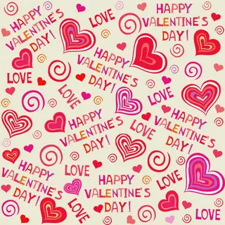 红色字母与心形免抠