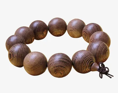 沉香木纹理手串儿免抠