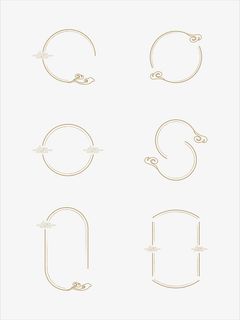 中国风矢量花纹云纹国潮古典边框标题边框免抠