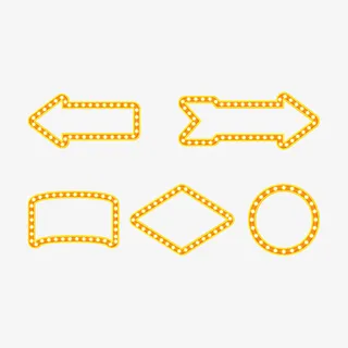 橙色霓虹灯指示牌免抠 橙色霓虹灯指示牌免抠