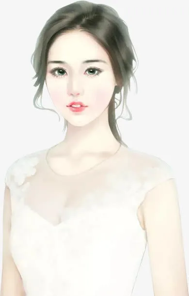 现代女孩清新唯美免抠