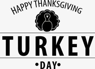 黑色感恩节标签免抠