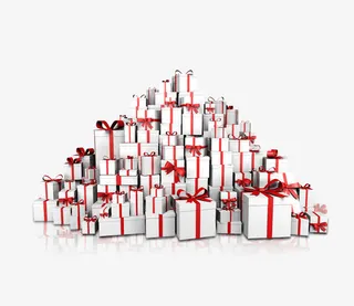 一堆礼盒礼物免抠