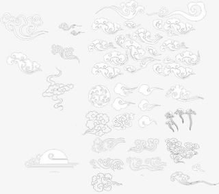 祥云矢量图祥云素描 卡通手绘祥免抠