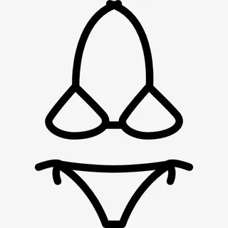 两部分的比基尼图标免抠