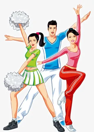 体操啦啦队免抠