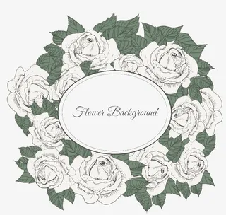 手绘花卉背景免扣素材