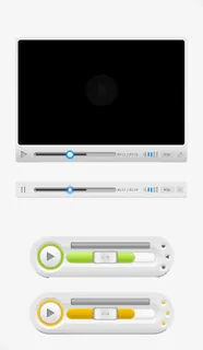 视频屏幕黑色简约免抠