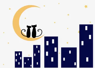 城市的夜景免抠