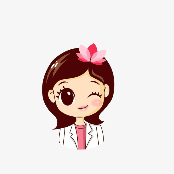 卡通女医生头像素材免抠
