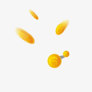 漂浮的金币免抠