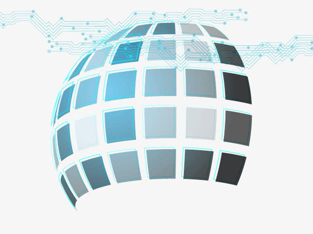 数码科技ppt背景装饰矢量图