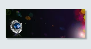 珠宝梦幻浪漫黑色banner背景高清