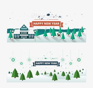 2款精美圣诞banner矢量图