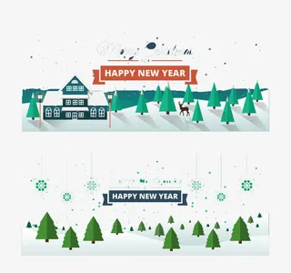 2款精美圣诞banner矢量图