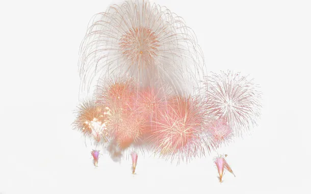 节日蘑菇烟花免抠