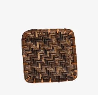 产品实物竹排杯托免抠