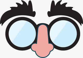 卡通愚人节眼镜面具免抠