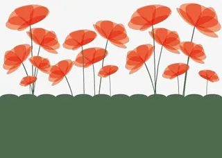 绿地上层次感花瓣免扣素材免抠