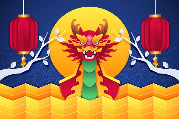 龙抬头中国传统免抠