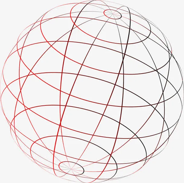 矢量手绘线条地球免抠