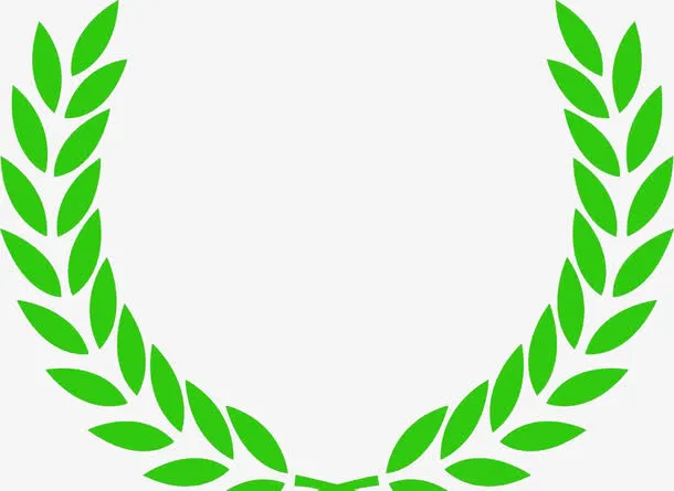 绿色麦环免抠