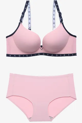 维多利亚粉色透气吸湿无痕无钢圈免抠