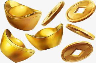 元宝金币图片素材免抠