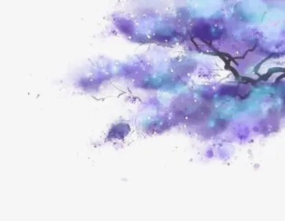 紫色炫光云层元素免抠