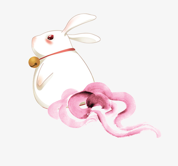手绘  玉兔  可爱免抠