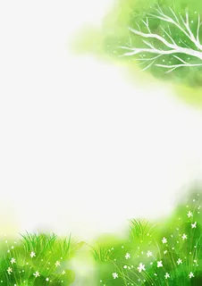 春天插画素材1免抠