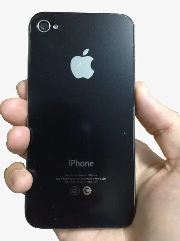 黑色iPhone4背面免抠