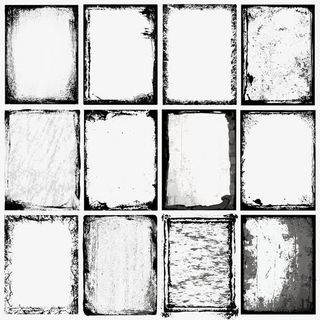 矢量墨迹边框元素免抠