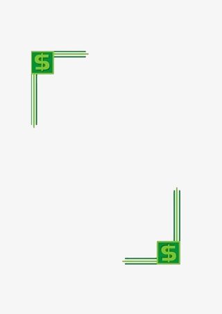 边框线型边框金钱符号装饰元素免抠