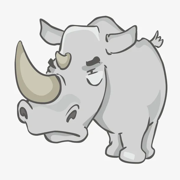 卡通犀牛PNG下载免抠