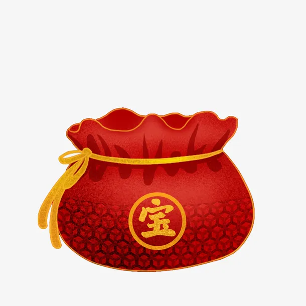 新年国潮卡通福袋免抠