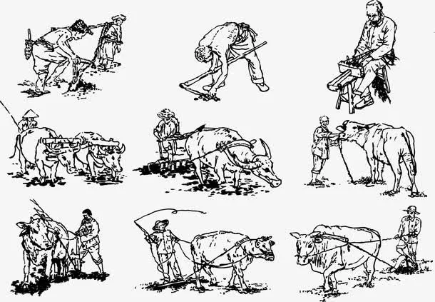 矢量犁田免抠
