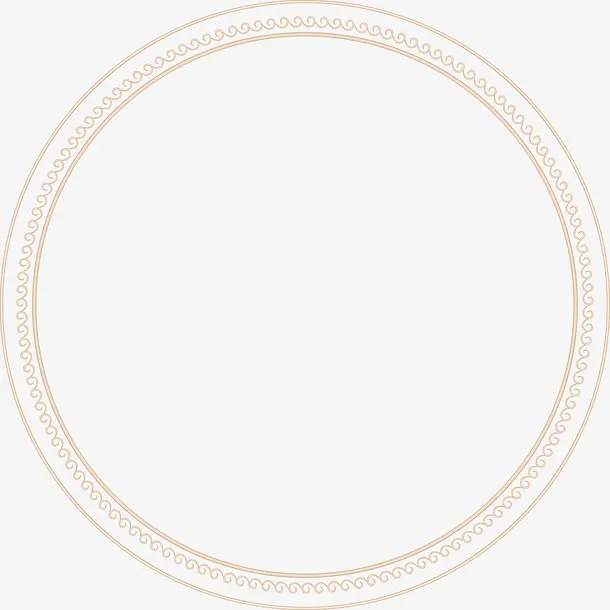 圆形花纹边框纹理免抠