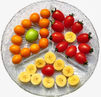 三色水果拼盘免抠