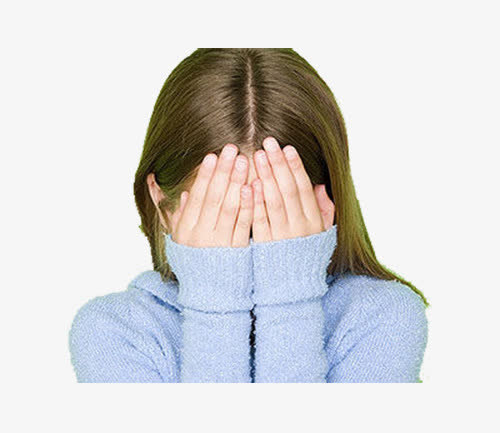 捂着脸生气难过的女生免抠