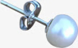 蓝色珍珠耳环七夕免抠