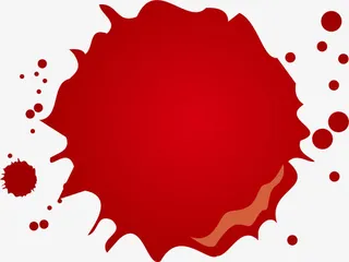 红色墨点免抠