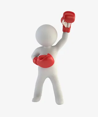 打拳胜利的小人免抠