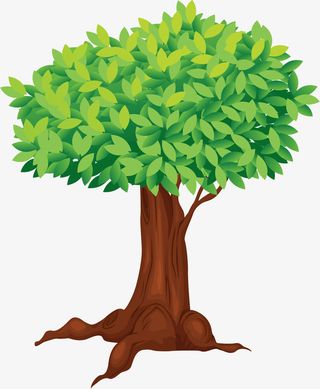 插画卡通小树免抠