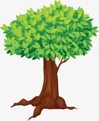 插画卡通小树免抠