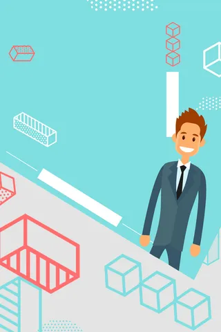 卡通简约校园招聘背景图高清